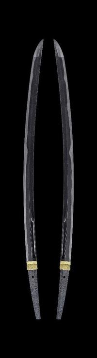 刀 銘 肥前国忠吉/慶長五年八月吉日(佐賀県立博物館蔵) 成立年のわかるもののなかで、最も早く制作された初代忠吉の刀。