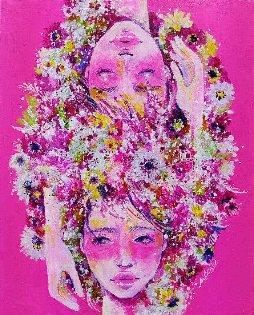 タイトル「flower myself_01」 サイズF3 (273×220mm)