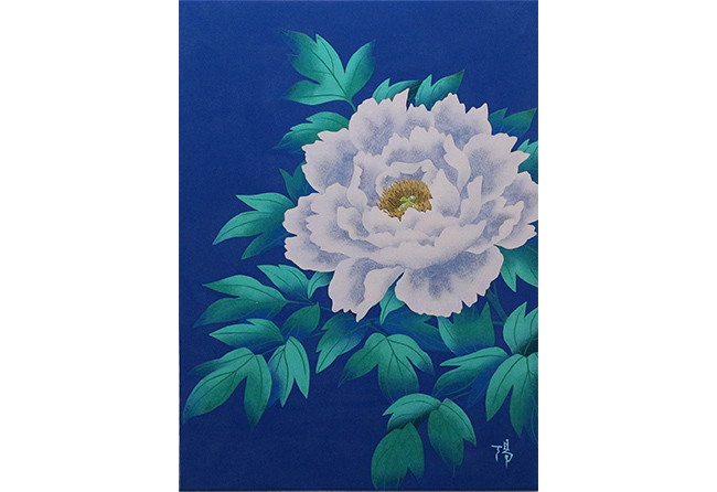 木谷 陽子 漆芸額「牡丹」 4号 額寸52×42cm