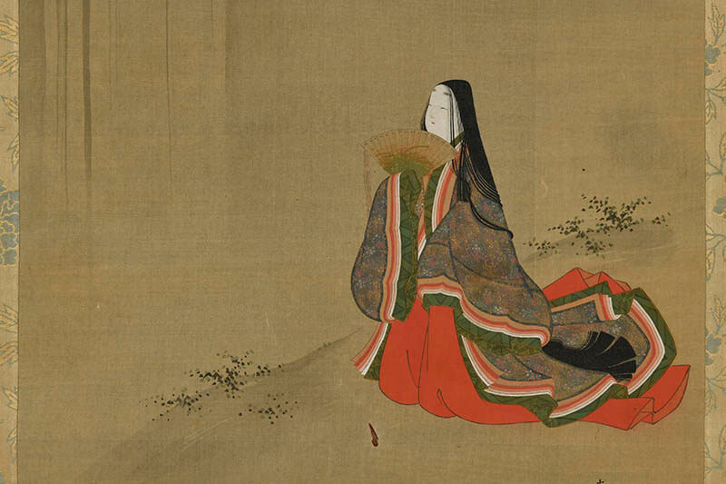 土佐光起《伊勢図》(部分)　一幅、絹本着色、100.9×37.5cm、江戸時代前期(17世紀後半)　敦賀市立博物館蔵