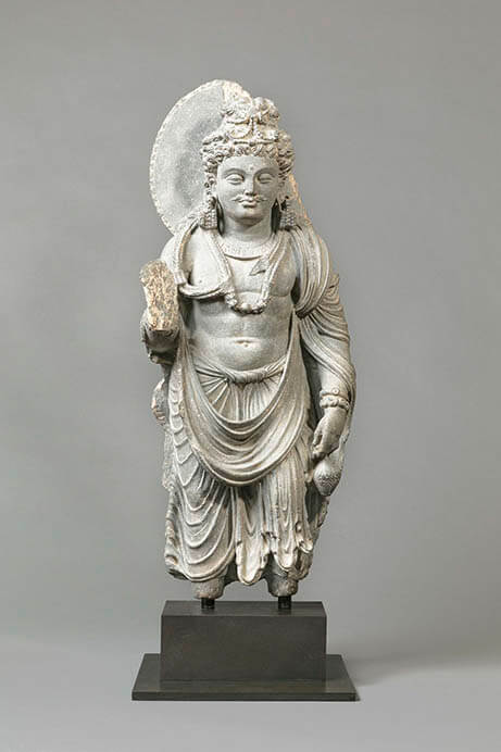 弥勒菩薩立像　ガンダーラ　3～4世紀