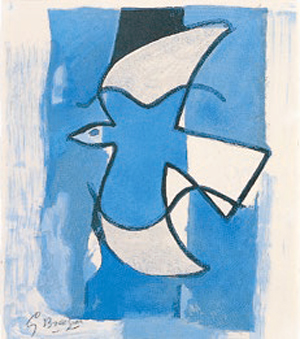 ジョルジュ・ブラック《青と灰色の鳥》1962年