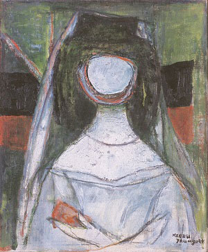 山口薫《緑の花嫁》1956年　油彩・キャンバス