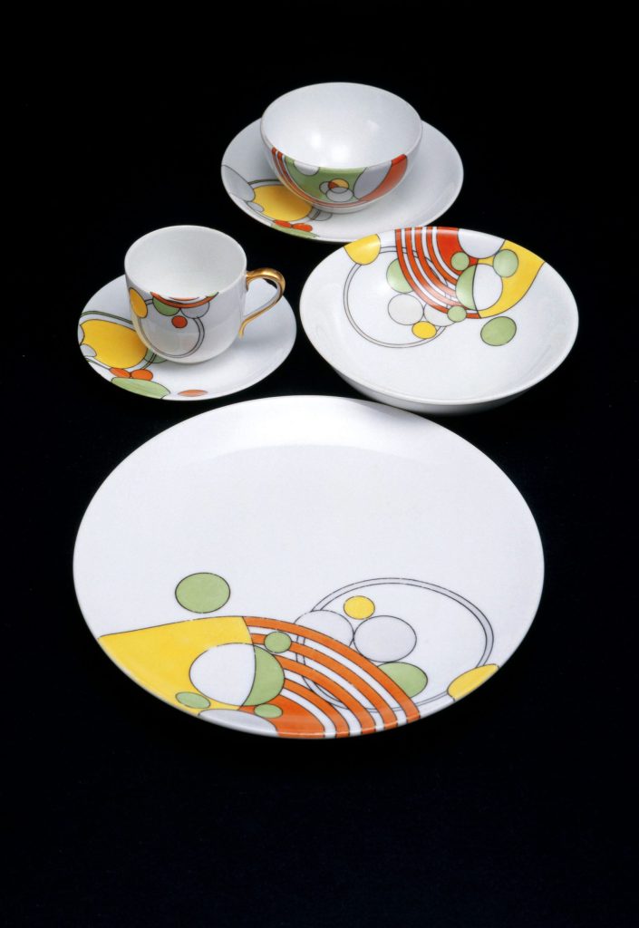 色絵食器揃（フランク・ロイド・ライトデザイン）　1923-40年頃　若林コレクション