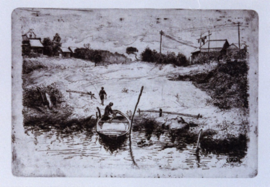 岡田三郎助《船のある風景》 1902(明治35)年、佐賀県立美術館蔵