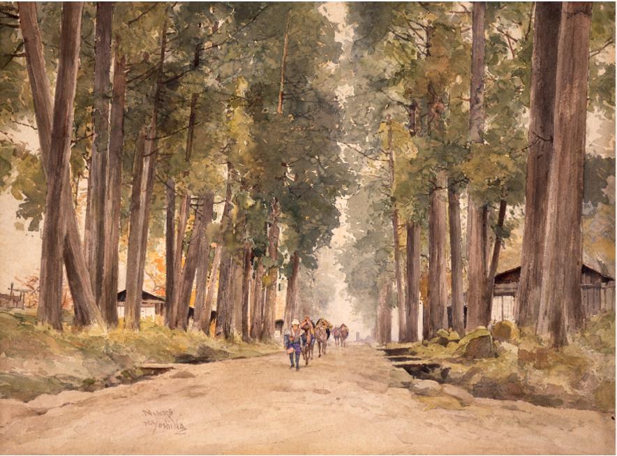 吉田博《杉並木》1894-99（明治27-32）年頃