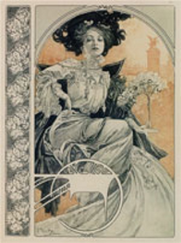 アルフォンス・ミュシャ 「パリ万博」装飾資料集pl.1 (1902年、リトグラフ・銅版)