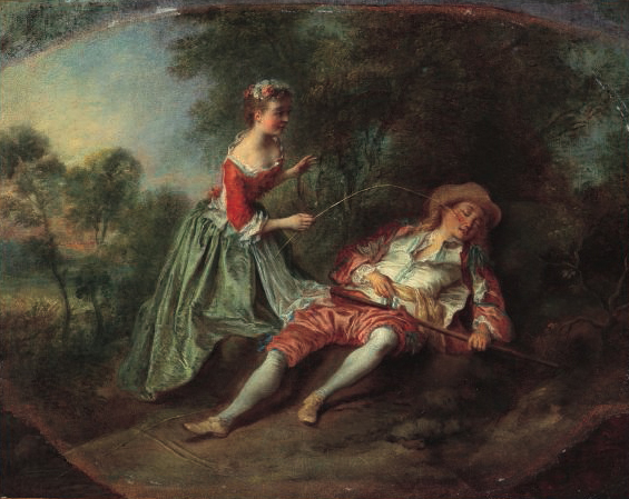 ニコラ・ランクレ《からかい》1736年　油彩・キャンヴァス