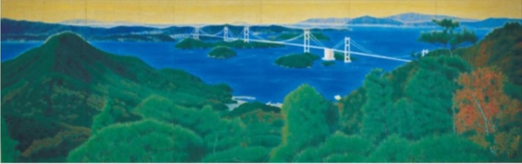 《天かける白い橋　瀬戸内しまなみ海道》平山郁夫　2000年 平山郁夫美術館蔵