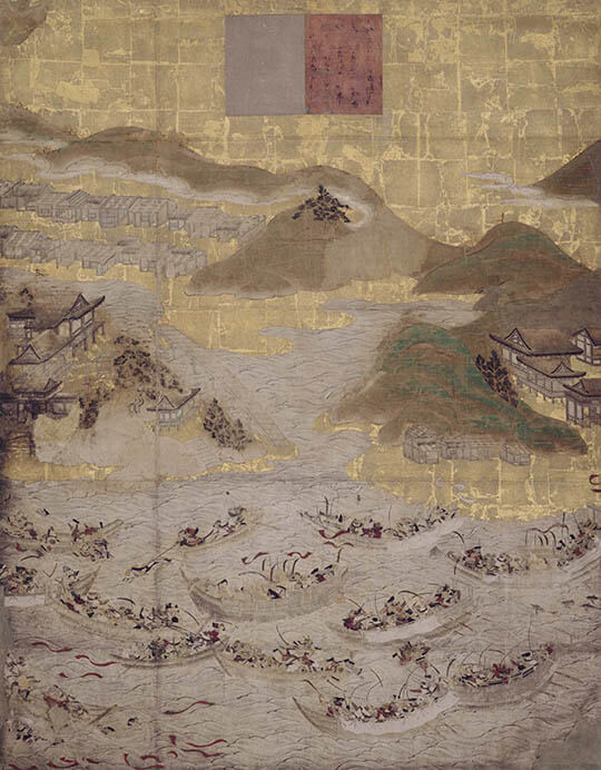 《安徳天皇縁起絵伝》　第8幅　江戸時代初期　赤間神宮