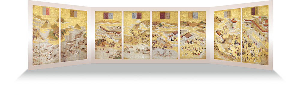 再現展示予想図　《安徳天皇縁起絵伝》 8幅　江戸時代初期　赤間神宮