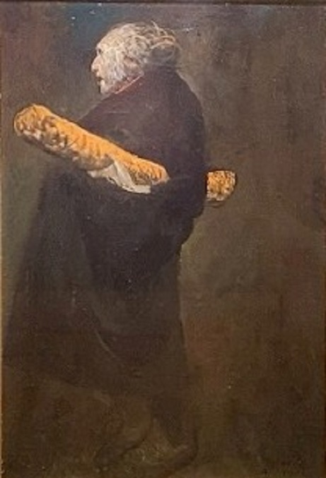 鴨居 玲　「おばあさん」 縦Ｍ12　油彩・キャンバス　1969年