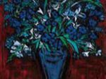 「青い花と花瓶」(8号)