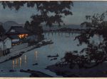 吉田博《日田筑後川の夕》1927