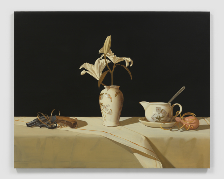 Anna Weyant, Lily, 2021 Oil on canvas 48 x 60 x 1 inches Photo: Genevieve Hanson