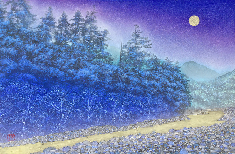 ｢月夜｣ M25 岩絵の具