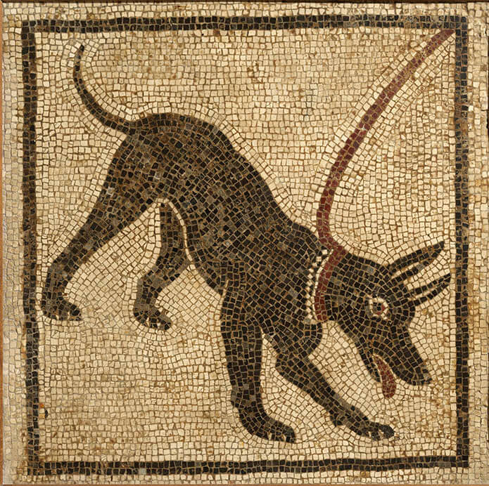 《猛犬注意》モザイク　ナポリ国立考古学博物館蔵