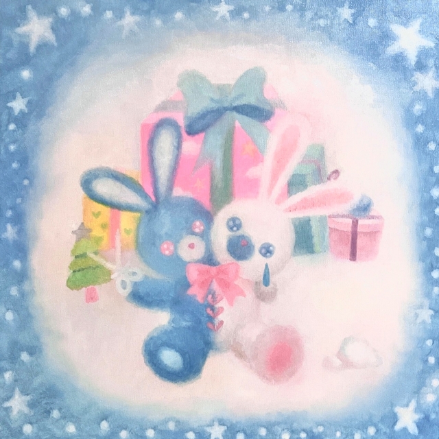 めろっこめろこ/Merocco Meroco《Forever》 2020年 45.5×60.6cm　キャンバス、油彩