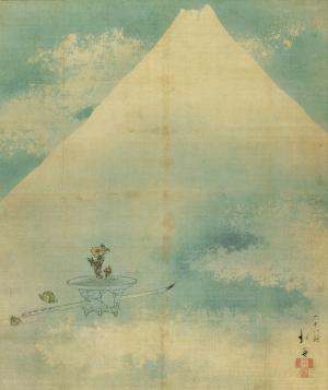 魚屋北渓《新春富嶽図》 江戸時代 弘化4年（1847） 熊本県立美術館所蔵
