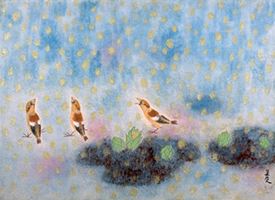小林巣居人「春雪」 昭和52(1977)年 茨城県近代美術館蔵