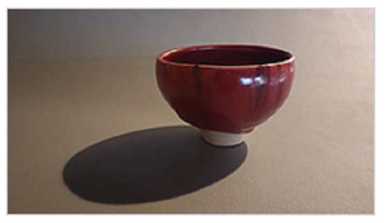 「紅紫茶盌」W13.1×H8.6×D11.7cm