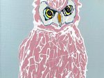 「Owl」 15P（65.2×53.0cm） キャンバスにエナメルとアクリル 2022年