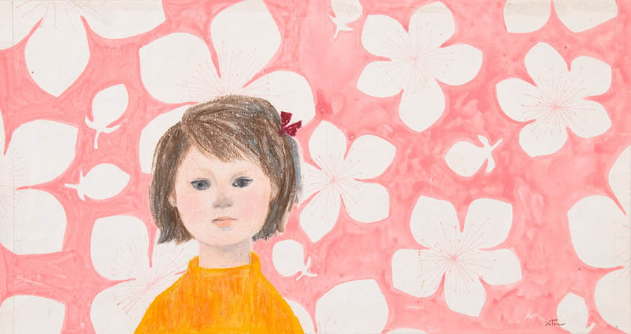 『三月ひなのつき』原画（作：石井桃子）　1963年　水彩絵具、色鉛筆、コンテ、紙　個人蔵