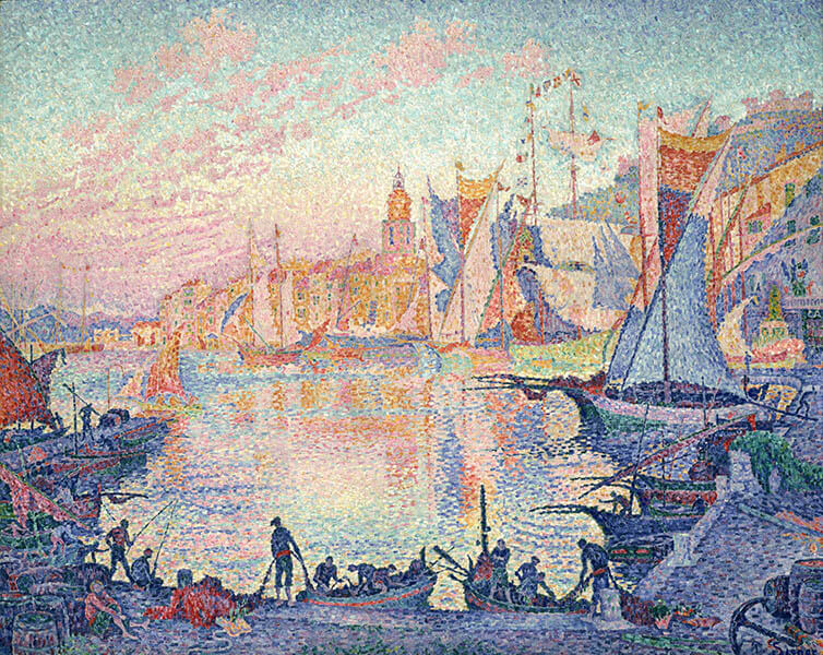 ポール・シニャック　《サン＝トロペの港》　1901-1902年　油彩・カンヴァス　国立西洋美術館