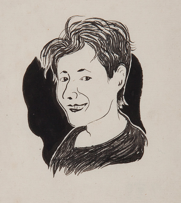 田中恭吉《病める自画像》1914 年　インク、紙　当館蔵