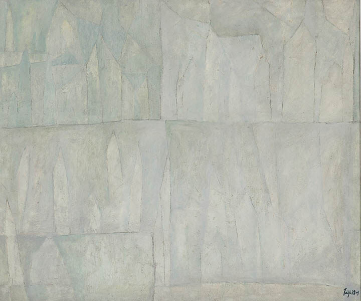 清川泰次《20号の白の風景-56》1956年、世田谷美術館蔵