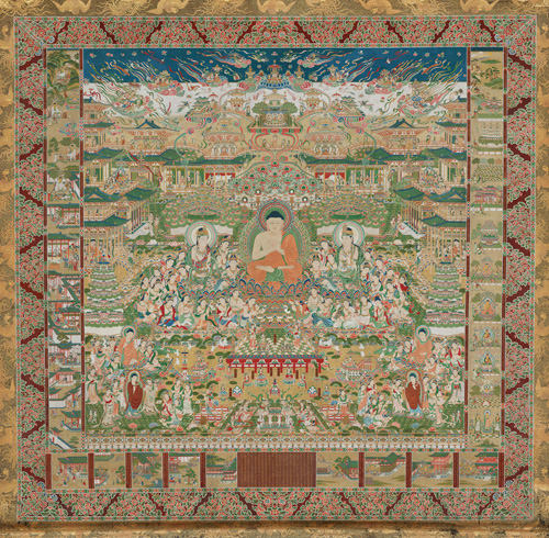 重要文化財　當麻曼荼羅（貞享本） 江戸時代・貞享3年（1686） 奈良・當麻寺
