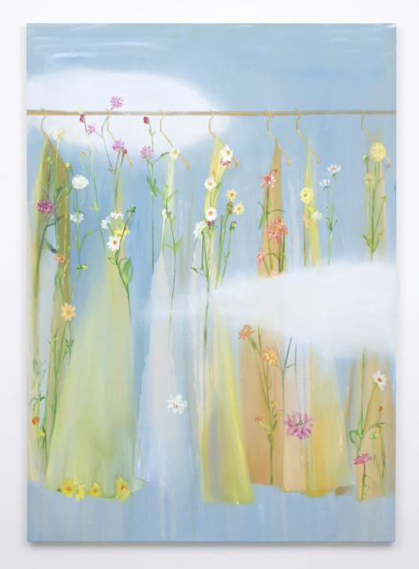 佐藤翠《Floating Dahlias Closet Ⅰ》 2022 acrylic and oil on canvas 227.3 x 162.0 cm ©Midori Sato