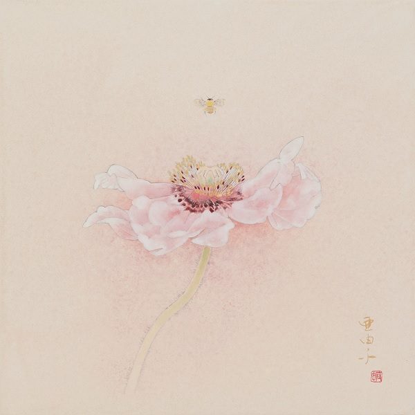 花ひらく／芥子  33.4×33.4cm