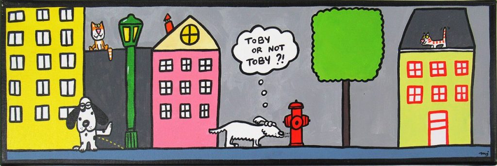 マリーナ・ジョリヴェ  「Toby or not toby」  20 × 60 cm