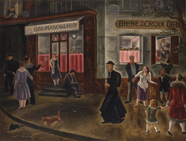 清水登之《パリ夜街》1926年