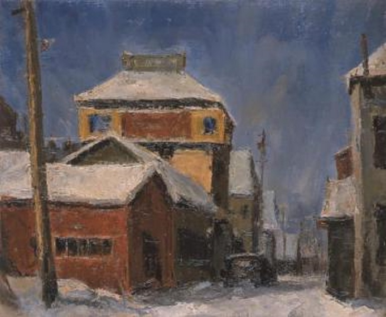 佐藤忠良《冬の裏町（札幌）》1932年