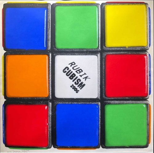 INVADER「Rubik Cubisum」70 × 70 ㎝  シルクスクリーン　2006年