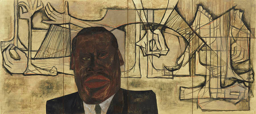 《黒人歌手ポール・ロブソン》1959年　顔料、紙　東京国立近代美術館蔵　※前期 4月16日（土）～5月15日（日）のみ展示