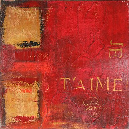 シルヴィア・ミュラー  「JE T’AIME PARIS」  30 × 30 cm