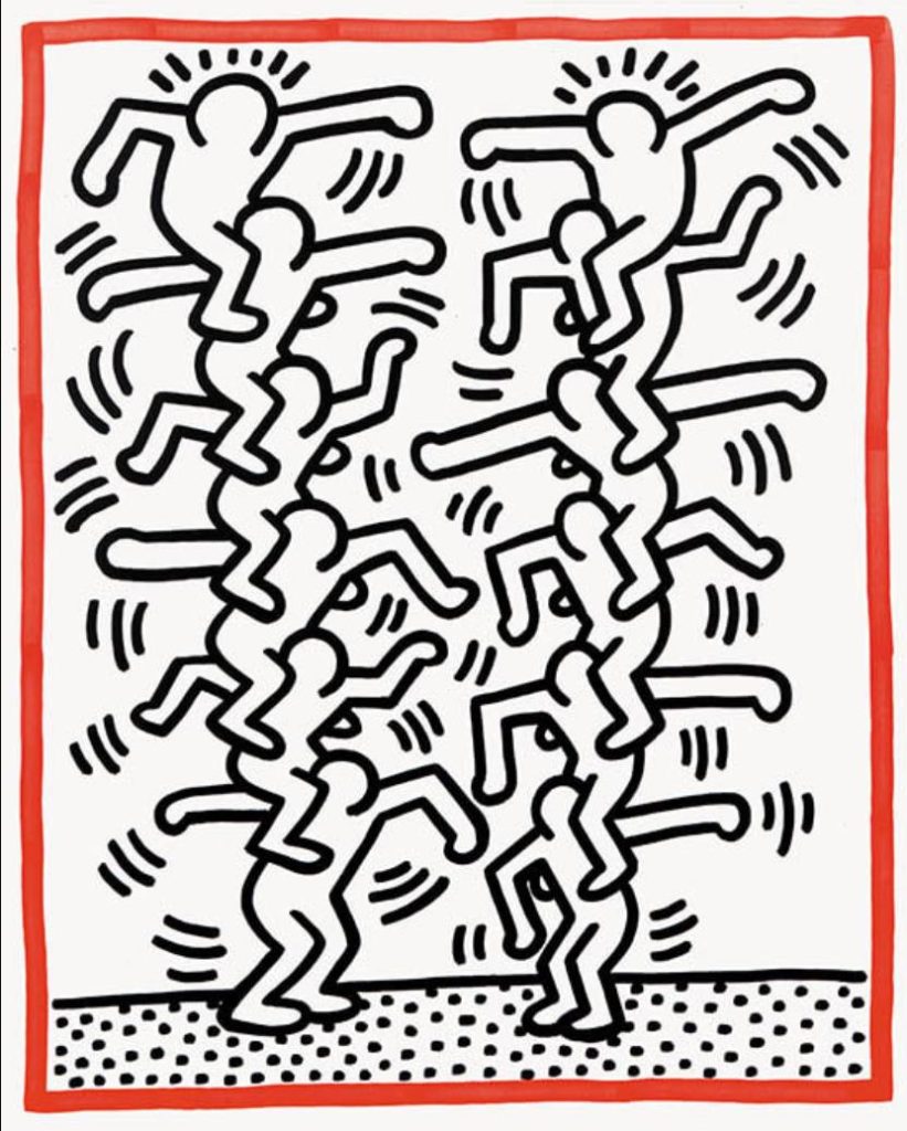 《スリー・リトグラフス（ピープル・ラダー）》、1985年
