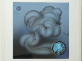 Tatsuo Ikeda「BRAHMAN: Chapter 2: Helix Granular Movement-9」, 1979. Acrylic on paper, 15 1/2 x 15 1/2 inches (39.3 x 39.3 cm) © Estate of Tatsuo Ikeda