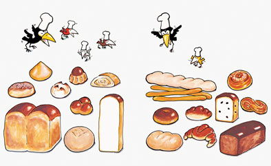『からすのパンやさん』1973年　偕成社　 ©Kako Research Institute Ltd.