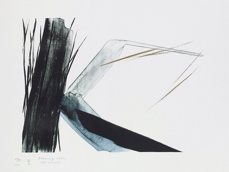 「Evening Calm」  2002年  リトグラフに手彩色  53 × 72 cm