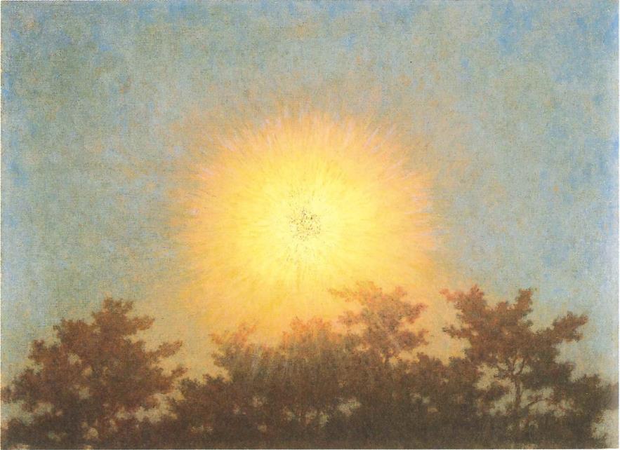 髙島野十郎《太陽》1962年 油彩 三鷹市美術ギャラリー蔵