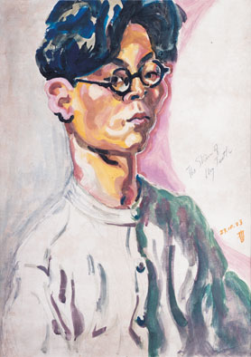 自画像(油彩画)1948年　 ©Kako Research Institute Ltd.