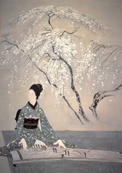 奥田元宋《盲女と花》1938（昭和13）年　京都市美術館蔵