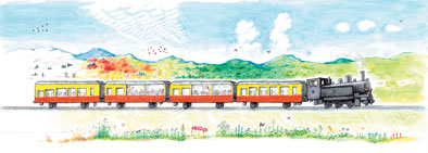 出発進行!里山トロッコ列車』2016年　偕成社　 ©Kako Research Institute Ltd.