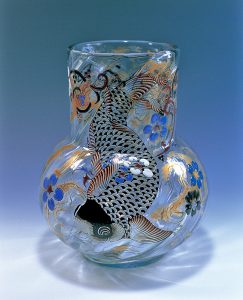 エミール・ガレ「鯉文花器」 大一美術館所蔵