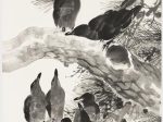 江森天寿と石川梅子展用画像　江森天寿　松上群鴉　大正８年頃