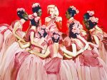 「輪になった女達とマリリン 1」 キャンバスに油彩 サイズ： 72.7×91cm